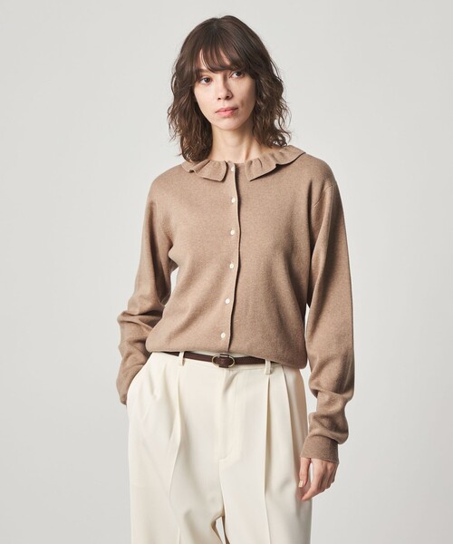 Steven Alan(スティーブンアラン)の「<Steven Alan>コットン カシミヤ フリル カーディガン(カーディガン/ボレロ・レディース・ベージュ/ネイビー・FREE)」の21枚目の写真