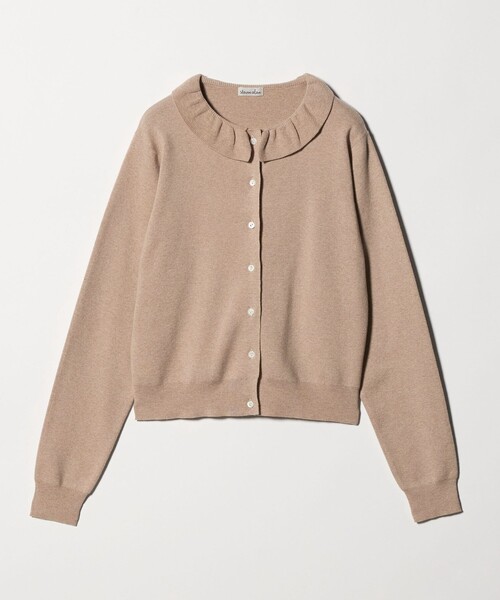 Steven Alan(スティーブンアラン)の「<Steven Alan>コットン カシミヤ フリル カーディガン(カーディガン/ボレロ・レディース・ベージュ/ネイビー・FREE)」の7枚目の写真