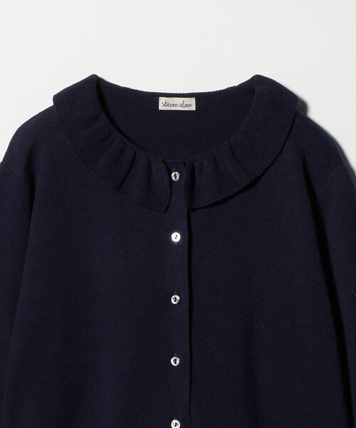 Steven Alan(スティーブンアラン)の「<Steven Alan>コットン カシミヤ フリル カーディガン(カーディガン/ボレロ・レディース・ベージュ/ネイビー・FREE)」の15枚目の写真