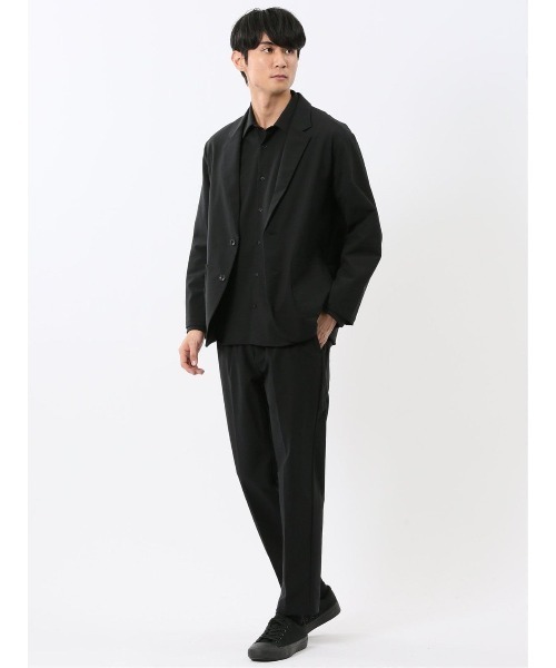 m.f.editorial(エムエフエディトリアル)の「【ストレッチ】m.f.エディトリアル メンズ ワイド テーパード パンツ(セットアップ可能)(スラックス・メンズ・ブラック/グレー系その他2・MEDIUM/S/LARGE/X-LARGE)」の12枚目の写真