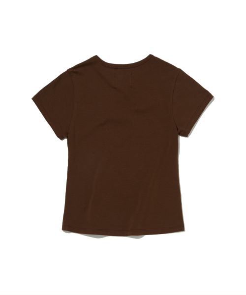 suade（スエード）の「ALBINO SKULL CROP TEE [BROWN]（Tシャツ/カットソー・レディース・その他・FREE）」の2枚目の写真