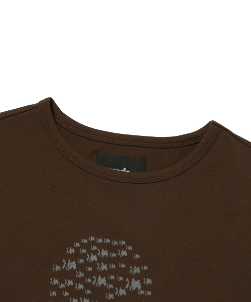suade（スエード）の「ALBINO SKULL CROP TEE [BROWN]（Tシャツ/カットソー・レディース・その他・FREE）」の3枚目の写真