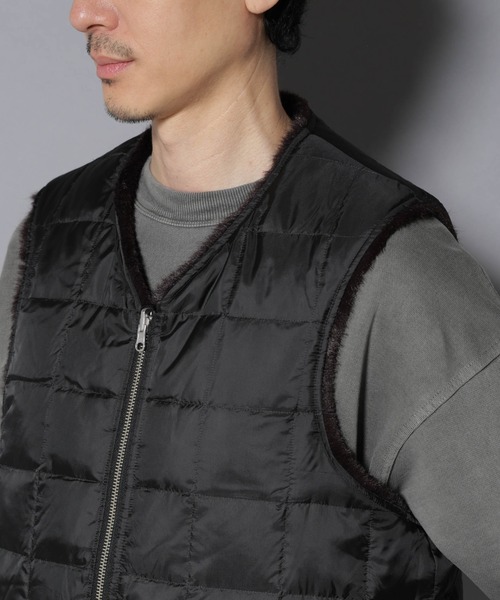 NANO universe（ナノユニバース）の「｢西川ダウン(R)｣ FUSIONSYSTEMフェイクファーベスト（ダウンベスト・メンズ・ブラウン・M/L）」の19枚目の写真