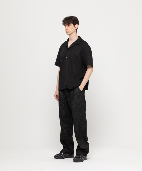 CHAMBROS（チャンブロス）の「ノンフェイドワイドデニムパンツ[オールブラック]（デニムパンツ・レディース・その他・SMALL/MEDIUM/LARGE/X-LARGE/XX-LARGE）」の16枚目の写真