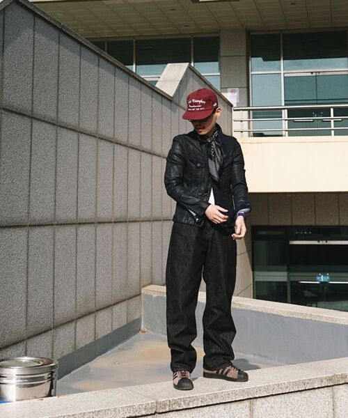 CHAMBROS（チャンブロス）の「ノンフェイドワイドデニムパンツ[オールブラック]（デニムパンツ・レディース・その他・SMALL/MEDIUM/LARGE/X-LARGE/XX-LARGE）」の6枚目の写真