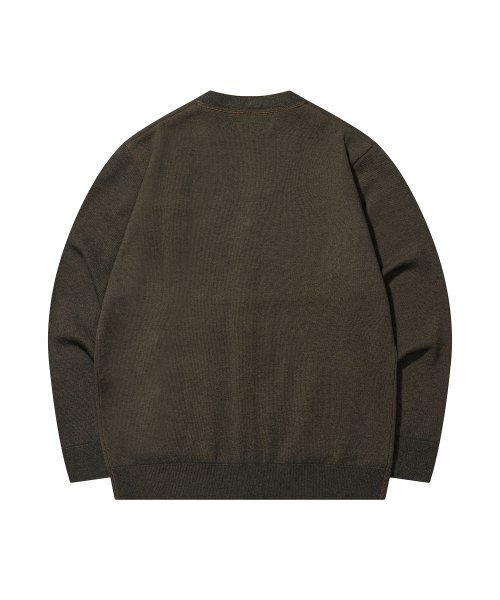 PRODESHIRT(プロデシャツ)の「ヴィンテージツートンVネックカーディガン(カーキ)(カーディガン/ボレロ・メンズ・その他・MEDIUM/LARGE/X-LARGE)」の2枚目の写真