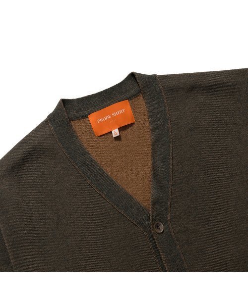 PRODESHIRT(プロデシャツ)の「ヴィンテージツートンVネックカーディガン(カーキ)(カーディガン/ボレロ・メンズ・その他・MEDIUM/LARGE/X-LARGE)」の3枚目の写真