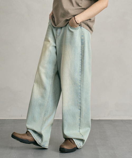 DECET(デケト)の「Tin Washed Wide Jeans DCPT059GNBlueB(デニムパンツ・レディース・その他・26/28/30/32/34)」の2枚目の写真