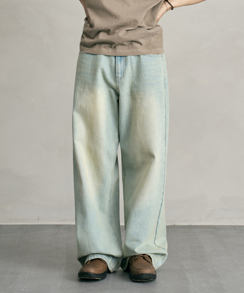 DECET(デケト)の「Tin Washed Wide Jeans DCPT059GNBlueB(デニムパンツ・レディース・その他・26/28/30/32/34)」の3枚目の写真