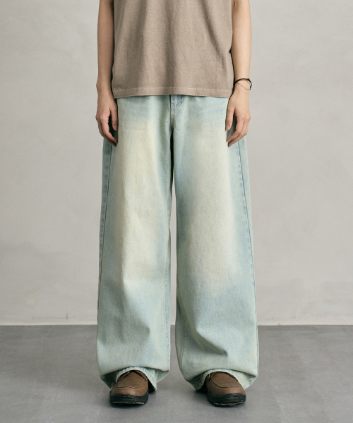 DECET(デケト)の「Tin Washed Wide Jeans DCPT059GNBlueB(デニムパンツ・レディース・その他・26/28/30/32/34)」の4枚目の写真
