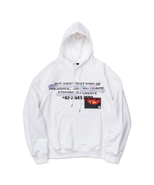 BLACK BLOND(ブラック ブロンド)の「ビビディヒドンフリーダムフードパーカー(ホワイト)(パーカー・レディース・その他・X-LARGE/MEDIUM/LARGE)」の2枚目の写真