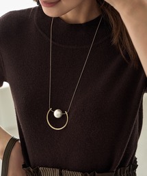 STYLE DELI（スタイルデリ）の「フレーム付きパールのロングネックレス（ネックレス）」