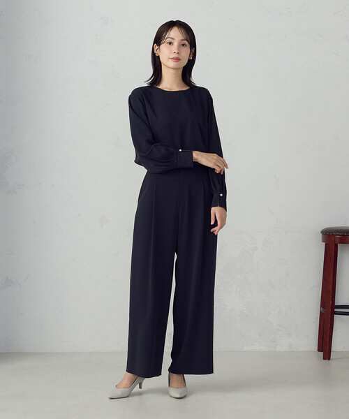 COMME CA ISM(コムサイズム)の「【宮城舞さん着用】【セットアップ対応】ポリエステルツイル パールボタンブラウス(シャツ/ブラウス・レディース・グレー/ネイビー/ホワイト・X-SMALL/SMALL/MEDIUM/LARGE/X-LARGE)」の11枚目の写真