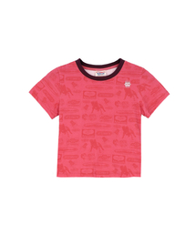 AFTERMATH（アフターマス）の「W FULL PRINT TEE [CORAL RED]（Tシャツ/カットソー）」
