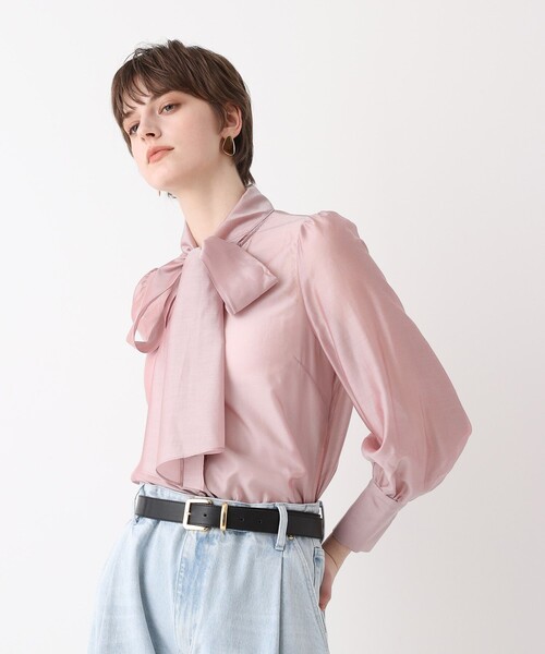 allureville(アルアバイル)の「オーガンザボウブラウス(シャツ/ブラウス・レディース・ホワイト/イエロー/ネイビー/ピンク・2)」の11枚目の写真