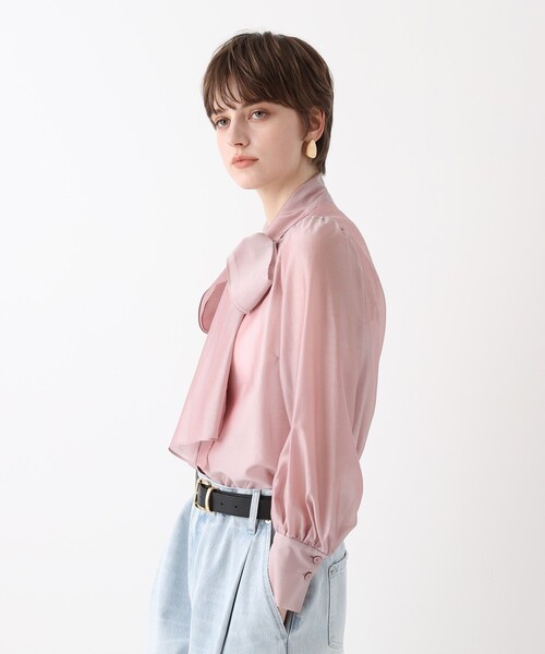 allureville(アルアバイル)の「オーガンザボウブラウス(シャツ/ブラウス・レディース・ホワイト/イエロー/ネイビー/ピンク・2)」の13枚目の写真