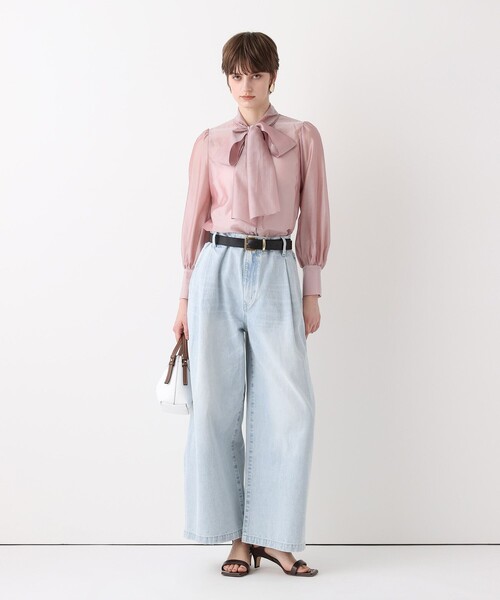 allureville(アルアバイル)の「オーガンザボウブラウス(シャツ/ブラウス・レディース・ホワイト/イエロー/ネイビー/ピンク・2)」の15枚目の写真