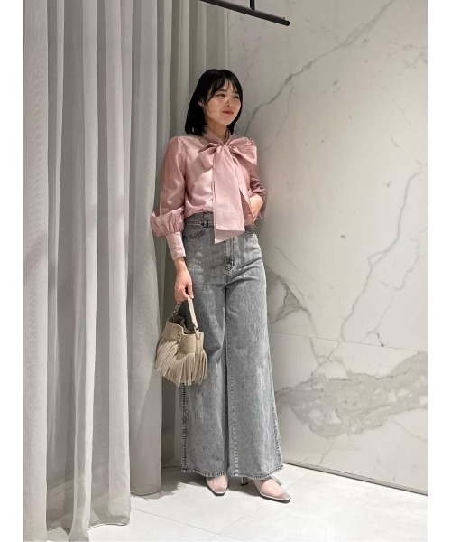 allureville(アルアバイル)の「オーガンザボウブラウス(シャツ/ブラウス・レディース・ホワイト/イエロー/ネイビー/ピンク・2)」の6枚目の写真