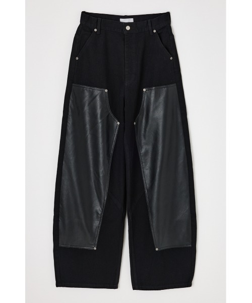 セール】F/LEATHER DOUBLE KNEE パンツ（デニムパンツ）｜MOUSSY