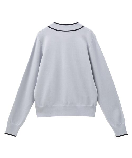YECCA VECCA（イェッカヴェッカ）の「配色ボウタイニット（ニット/セーター・レディース・アイボリー/ブラック/ライトブルー・FREE）」の14枚目の写真