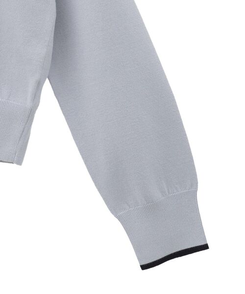 YECCA VECCA（イェッカヴェッカ）の「配色ボウタイニット（ニット/セーター・レディース・アイボリー/ブラック/ライトブルー・FREE）」の16枚目の写真