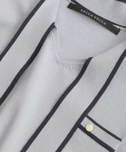 YECCA VECCA（イェッカヴェッカ）の「配色ボウタイニット（ニット/セーター・レディース・アイボリー/ブラック/ライトブルー・FREE）」の18枚目の写真