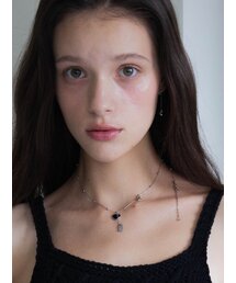 PEARLY MORE（パ―リーモア）の「Black Heart Pendant Ball Chain Necklace（ネックレス）」