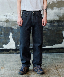 DEN1091 Selvedge Wide Fit (Jet Black)（デニムパンツ）｜DENMADE
