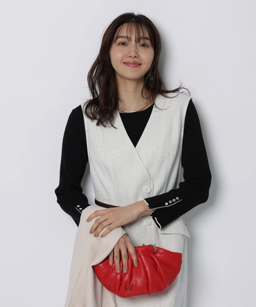 JUSGLITTY（ジャスグリッティー）の「シャイニーボートリブニット（ニット/セーター・レディース・ブラック/ブラック系その他/ブルー系その他3/ホワイト・2）」の3枚目の写真