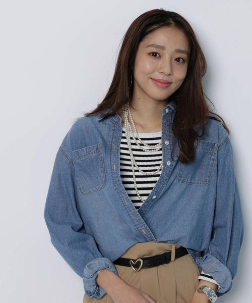 JUSGLITTY（ジャスグリッティー）の「シャイニーボートリブニット（ニット/セーター・レディース・ブラック/ブラック系その他/ブルー系その他3/ホワイト・2）」の10枚目の写真