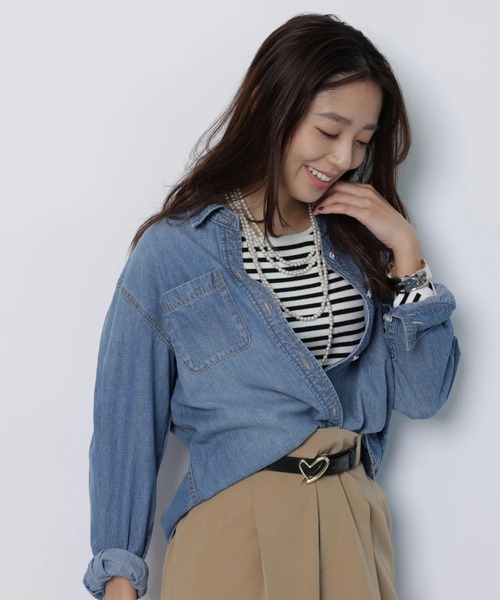 JUSGLITTY（ジャスグリッティー）の「シャイニーボートリブニット（ニット/セーター・レディース・ブラック/ブラック系その他/ブルー系その他3/ホワイト・2）」の11枚目の写真