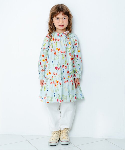 Boribon（ボリボン）の「リボンモチーフココデニムパンツ（デニムパンツ・キッズ・ストライプ/ネイビー/アイボリー・120/110/100/90/80）」の4枚目の写真