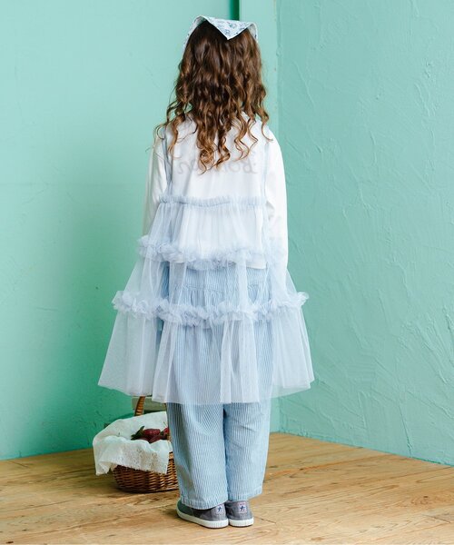 Boribon（ボリボン）の「リボンモチーフココデニムパンツ（デニムパンツ・キッズ・ストライプ/ネイビー/アイボリー・120/110/100/90/80）」の12枚目の写真