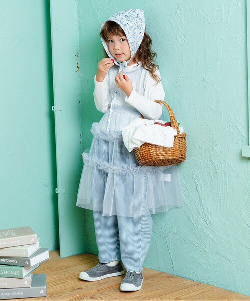 Boribon（ボリボン）の「リボンモチーフココデニムパンツ（デニムパンツ・キッズ・ストライプ/ネイビー/アイボリー・120/110/100/90/80）」の13枚目の写真