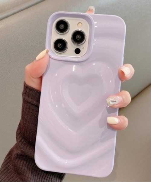 Vini（ヴィニ）の「カプチーノハート iPhoneケース ハートビーム ハートウェーブ iPhone14/iPhone15/iPhone16/iPhone17（スマホケース/カバー・レディース・ピンク/レッド/ブラック/ホワイト/パープル・iPhone 14/iPhone 15/iPhone 16/iPhone 17）」の3枚目の写真