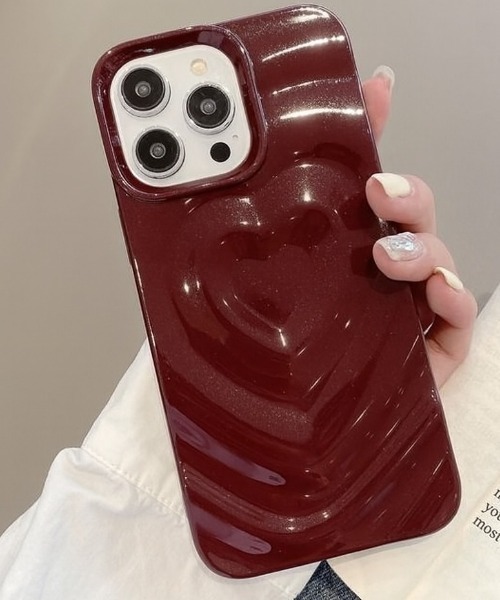 Vini（ヴィニ）の「カプチーノハート iPhoneケース ハートビーム ハートウェーブ iPhone14/iPhone15/iPhone16/iPhone17（スマホケース/カバー・レディース・ピンク/レッド/ブラック/ホワイト/パープル・iPhone 14/iPhone 15/iPhone 16/iPhone 17）」の5枚目の写真