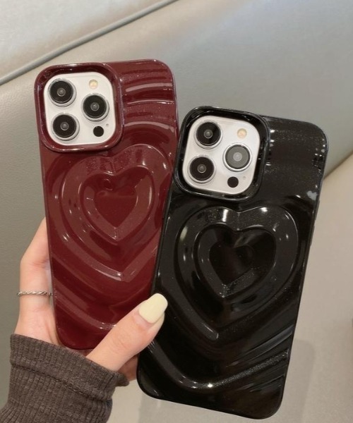 Vini（ヴィニ）の「カプチーノハート iPhoneケース ハートビーム ハートウェーブ iPhone14/iPhone15/iPhone16/iPhone17（スマホケース/カバー・レディース・ピンク/レッド/ブラック/ホワイト/パープル・iPhone 14/iPhone 15/iPhone 16/iPhone 17）」の7枚目の写真