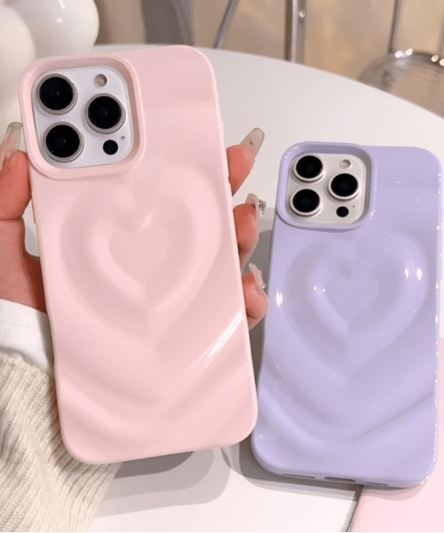 Vini（ヴィニ）の「カプチーノハート iPhoneケース ハートビーム ハートウェーブ iPhone14/iPhone15/iPhone16/iPhone17（スマホケース/カバー・レディース・ピンク/レッド/ブラック/ホワイト/パープル・iPhone 14/iPhone 15/iPhone 16/iPhone 17）」の8枚目の写真