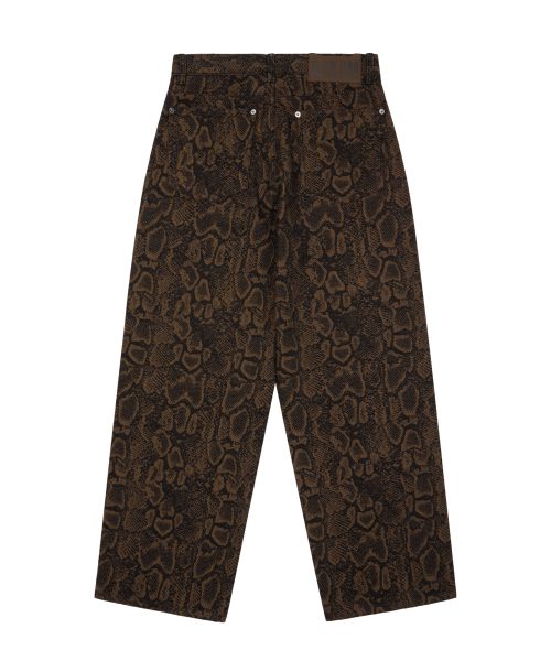 AAKAM(アーカム)の「Python Patterned Denim Pants (Brown)(デニムパンツ・レディース・その他・1/2)」の3枚目の写真