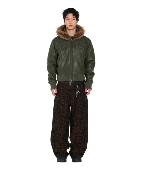AAKAM(アーカム)の「Python Patterned Denim Pants (Brown)(デニムパンツ・レディース・その他・1/2)」の10枚目の写真