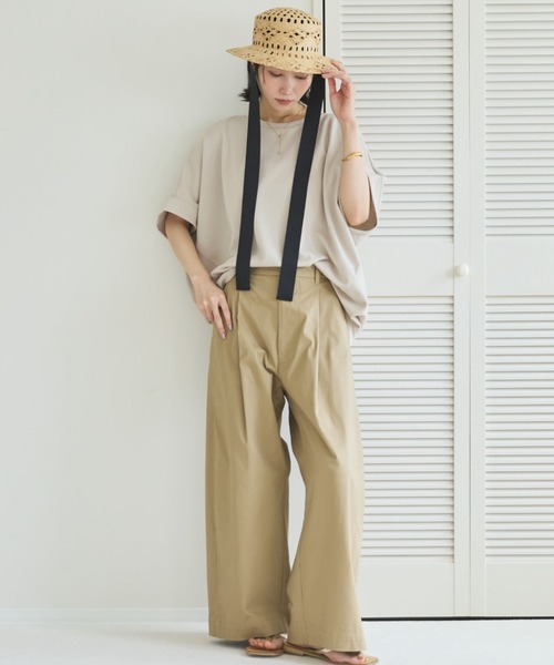 Doux archives（ドゥアルシーヴ）の「ＵＶ加工・吸水速乾ドルマンプルオーバー（Tシャツ/カットソー・レディース・サックスブルー/グレイッシュベージュ/チャコールグレー/オフホワイト・FREE）」の22枚目の写真