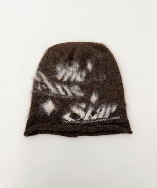 WEGO（ウィゴー）の「WEGO/ロゴジャガードファジービーニー（ニットキャップ/ビーニー・レディース・ブラック/グレー/オフホワイト/ブラウン・FREE）」の6枚目の写真