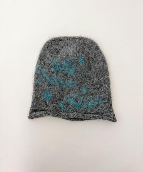 WEGO（ウィゴー）の「WEGO/ロゴジャガードファジービーニー（ニットキャップ/ビーニー・レディース・ブラック/グレー/オフホワイト/ブラウン・FREE）」の8枚目の写真