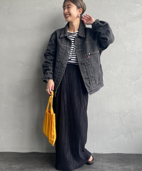 Levi's（リーバイス）の「[LEVI’S/リーバイス] TYPE 1 TRUCKER デニムジャケット（デニムジャケット・レディース・ブラック/ライトインディゴブルー・M/S/L/XL）」の3枚目の写真