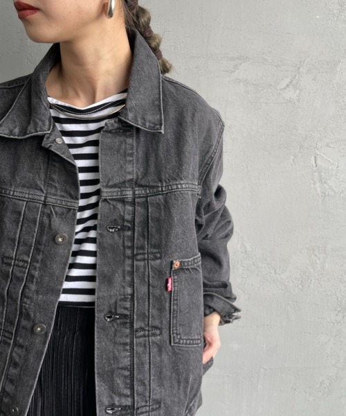 Levi's（リーバイス）の「[LEVI’S/リーバイス] TYPE 1 TRUCKER デニムジャケット（デニムジャケット・レディース・ブラック/ライトインディゴブルー・M/S/L/XL）」の19枚目の写真