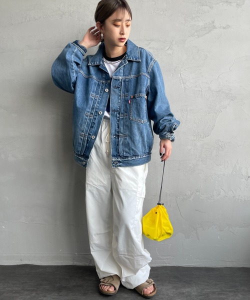 Levi's（リーバイス）の「[LEVI’S/リーバイス] TYPE 1 TRUCKER デニムジャケット（デニムジャケット・レディース・ブラック/ライトインディゴブルー・M/S/L/XL）」の8枚目の写真