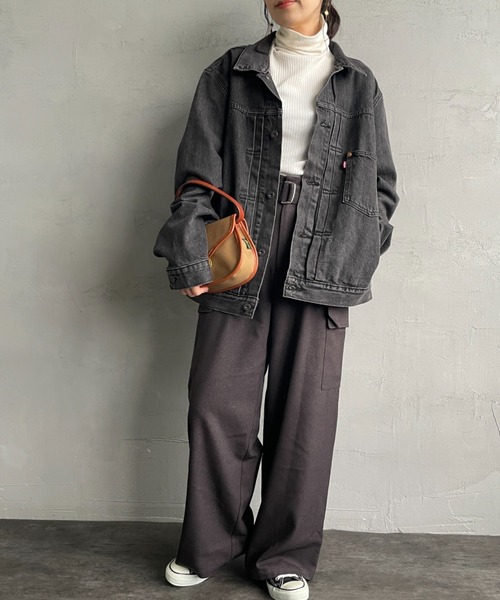 Levi's（リーバイス）の「[LEVI’S/リーバイス] TYPE 1 TRUCKER デニムジャケット（デニムジャケット・レディース・ブラック/ライトインディゴブルー・M/S/L/XL）」の5枚目の写真