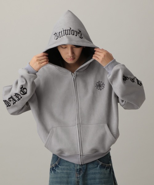 LAND MUSEUM（ランドミュージアム）の「LAND MUSEUM／ゴシックショートジップ（パーカー・メンズ・ブラック/グレー・LARGE/MEDIUM）」の2枚目の写真