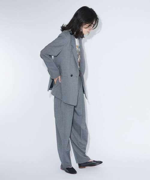 BEAMS BOY（ビームスボーイ）の「maturely / ティー ダブ ダブル ブレステッド ジャケット（テーラードジャケット・レディース・ネイビー/グレー・1/0）」の4枚目の写真