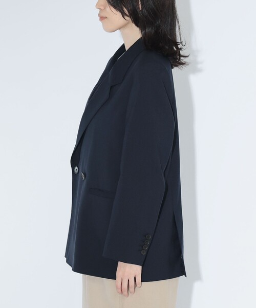 BEAMS BOY（ビームスボーイ）の「maturely / ティー ダブ ダブル ブレステッド ジャケット（テーラードジャケット・レディース・ネイビー/グレー・1/0）」の11枚目の写真